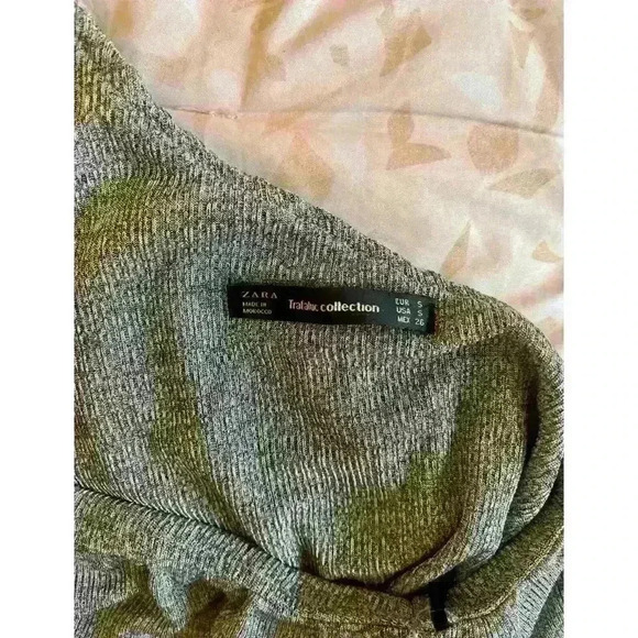 One Shoulder Sparkly Grey Long Sleeve Top by Zara - Picture 4 of 4